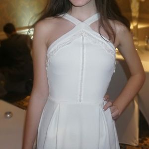 White Halter Top Dress